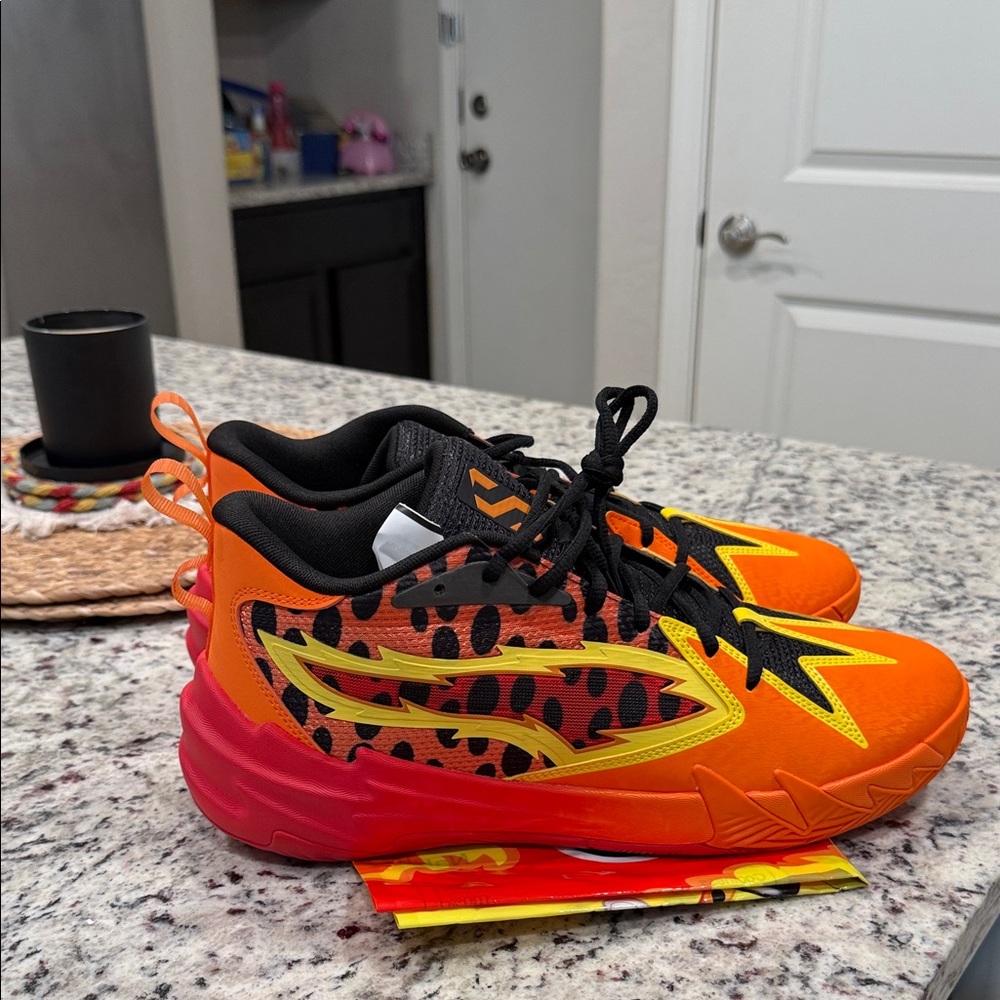 Puma Scoot Zero Flamin’ Hot Men's Sneakers in Orange and Yellow - Picture 3 of 4